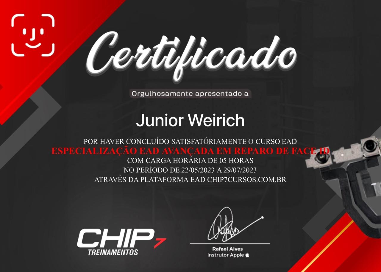 Certificado iTechLab - Especialização em reparo Apple 1